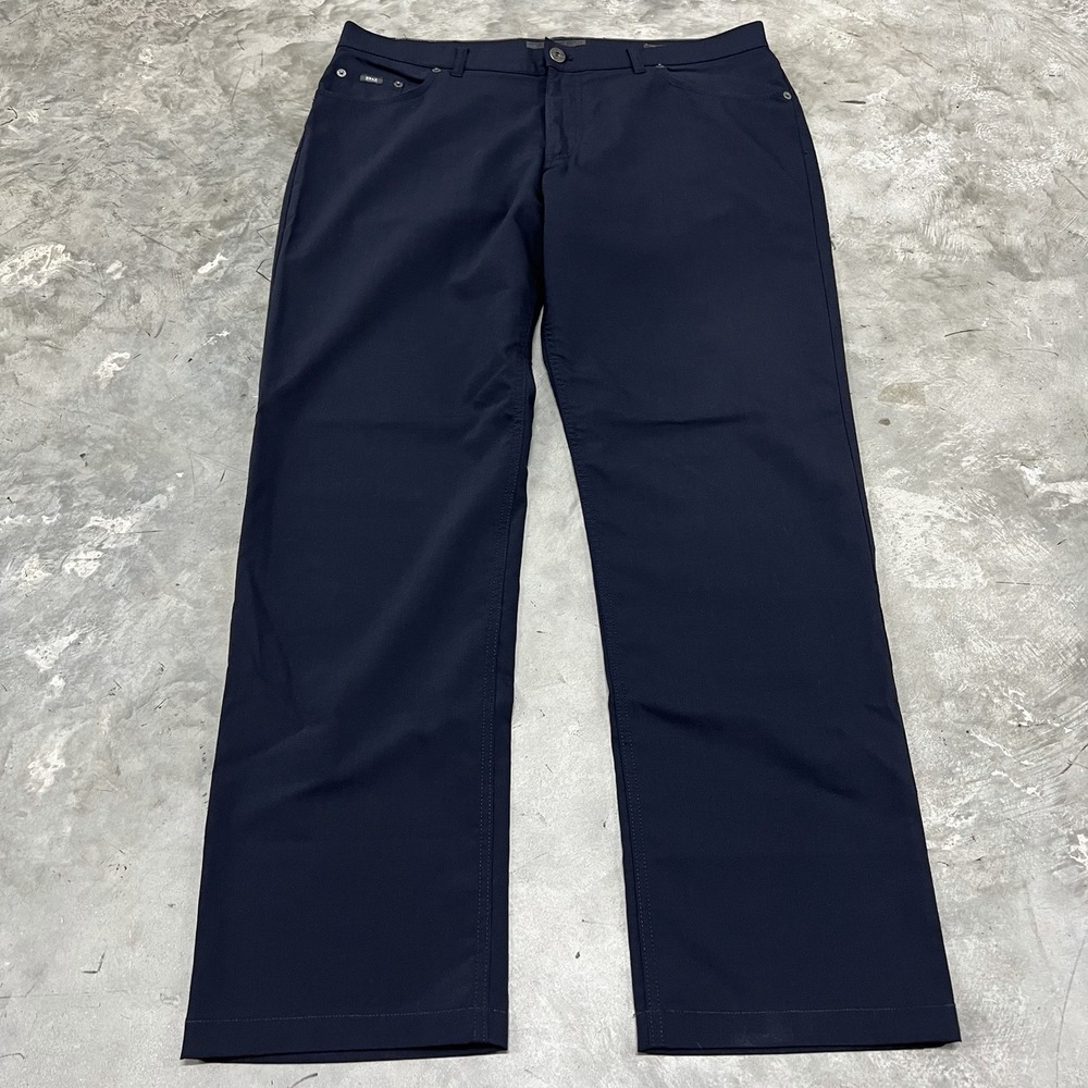 BRAX Cooper Fancy Pants Mens Size 38x32 Blue Chino Stretch Regular Fit